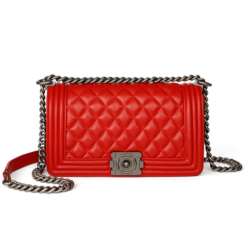 Women's Elegant Authentic Leather Sheepskin Texture Hot Mom Versatile Personality Bags