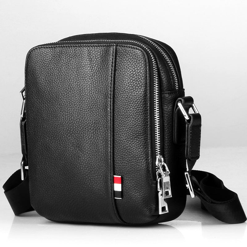Men's Fashion Mini High Sense Genuine Cattlehide Men's Shoulder Bags
