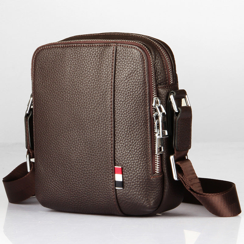 Men's Fashion Mini High Sense Genuine Cattlehide Men's Shoulder Bags