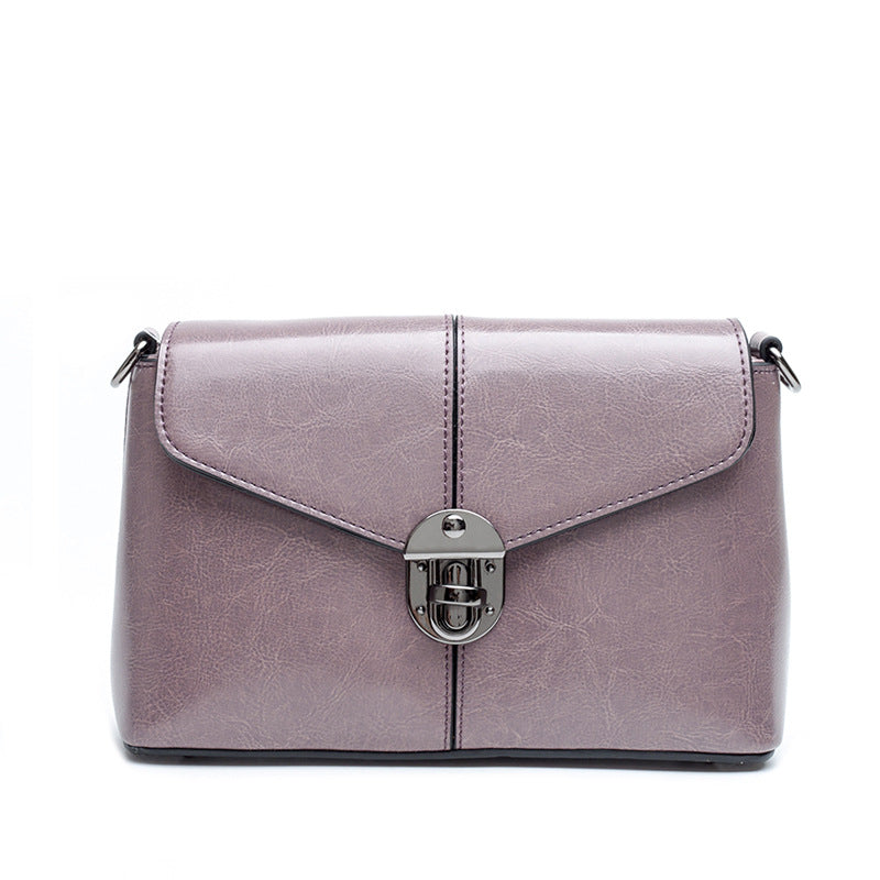 Women's Korean Style Oil Wax Cow Leather Backpacks
