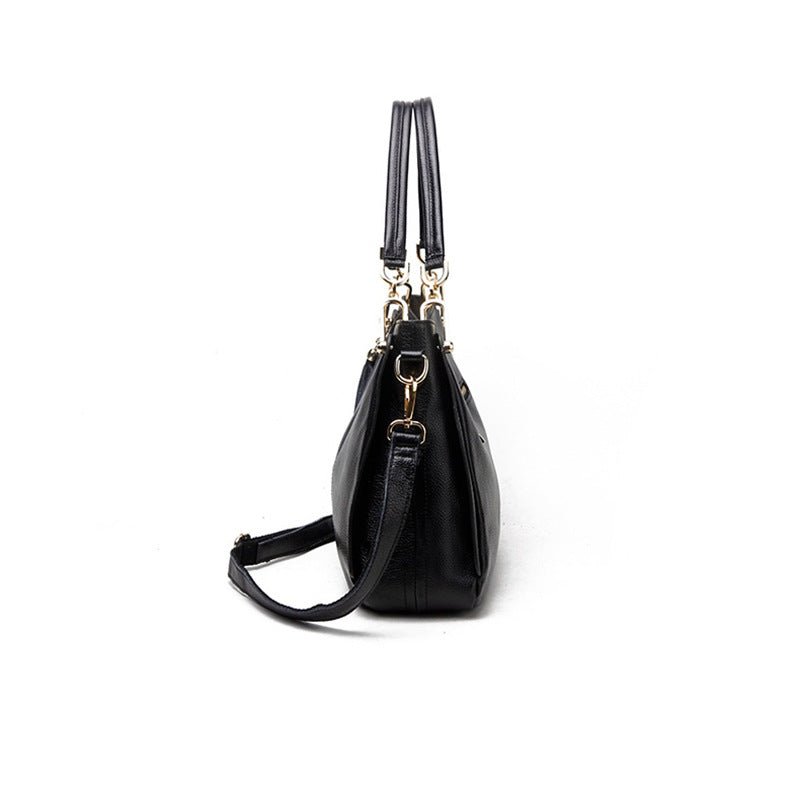 Women's Fashion Top Layer Cowhide Leather Tassel Bags