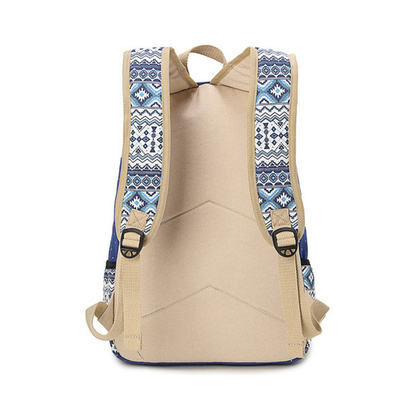 Women's Canvas Ethnic Style Pencil Three-piece Set Bags