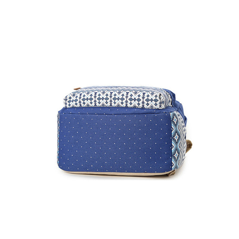 Women's Canvas Ethnic Style Pencil Three-piece Set Bags