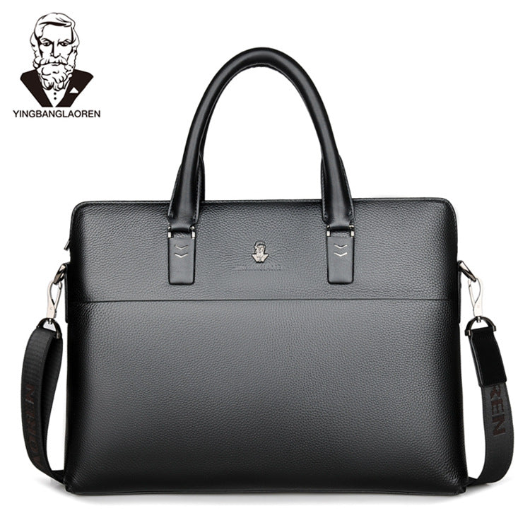 Men's Business Computer Genuine Leather First Layer Men's Handbags