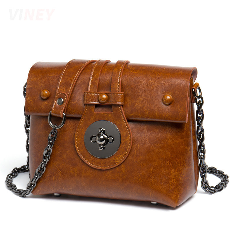 Women's Summer Genuine Leather Korean Style Versatile Fashion Shoulder Bags