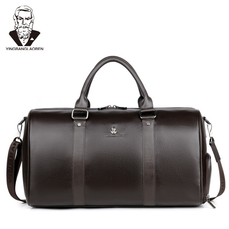 Men's Genuine Leather Business Cowhide Large Capacity Men's Handbags