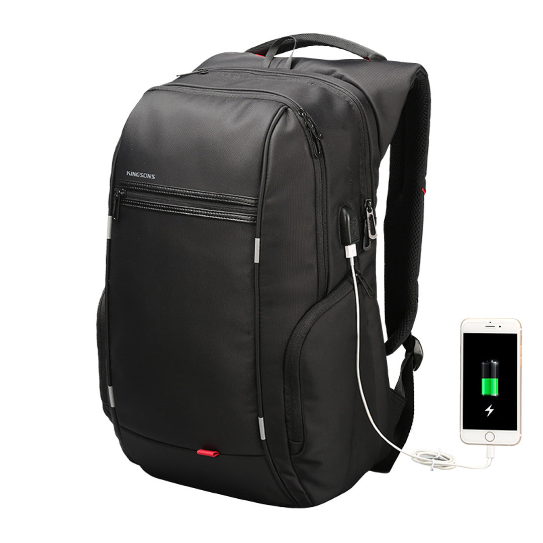 Durable Men's Beautiful Nylon Charging Computer Middle School Students' Schoolbags