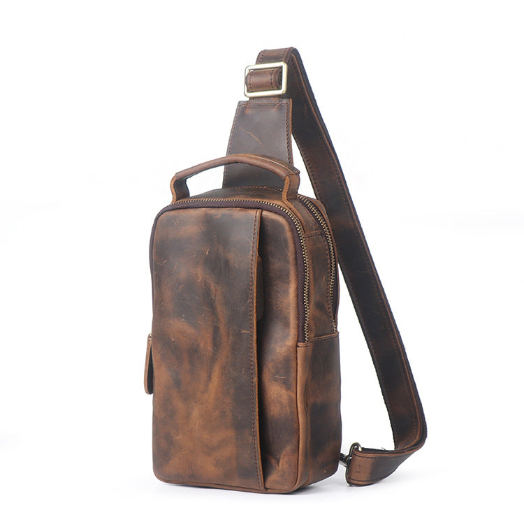 Women's & Men's & Retro Leather Top Layer Crazy Handbags