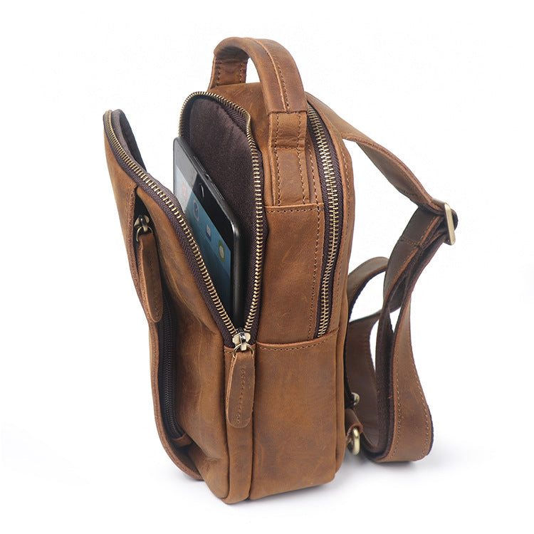 Women's & Men's & Retro Leather Top Layer Crazy Handbags