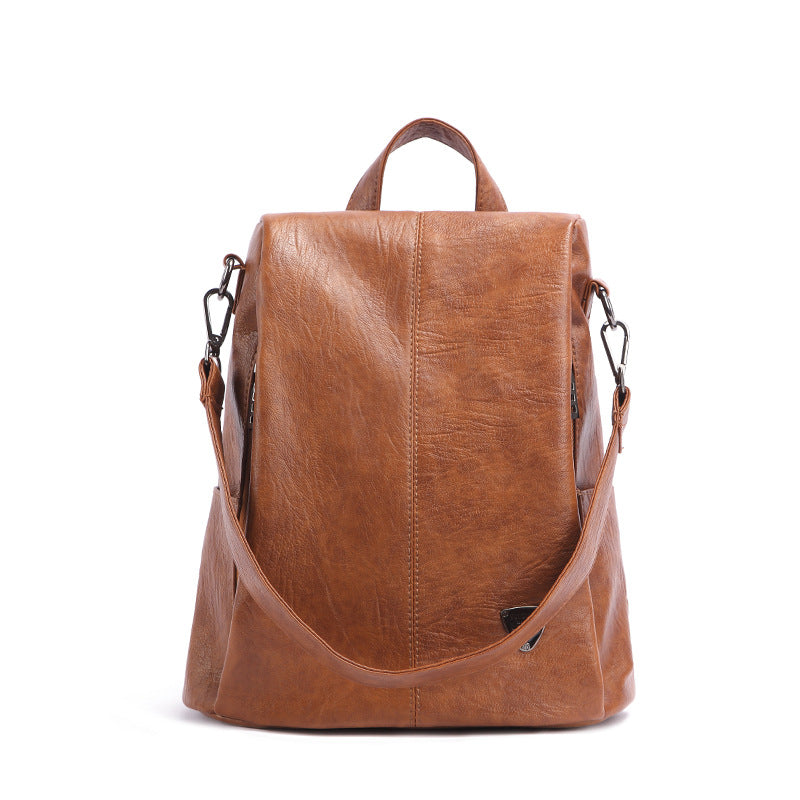 Women's Korean Style Fashionable Genuine Leather Backpacks
