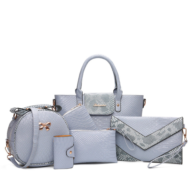 Women's Spring Fashion Crocodile Pattern Mother Handbags