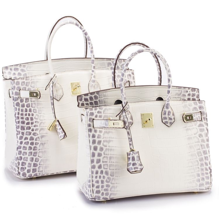 Women's Charming Crocodile Pattern Platinum Leather Handbags