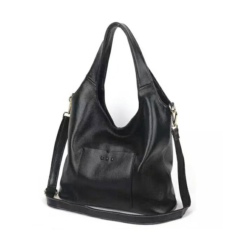 Women's Leather Underarm Fashion Rivet Big First Handbags