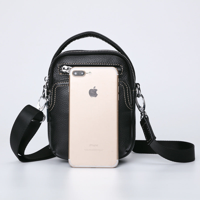 Men's Leather Mini First Layer Cowhide Bags