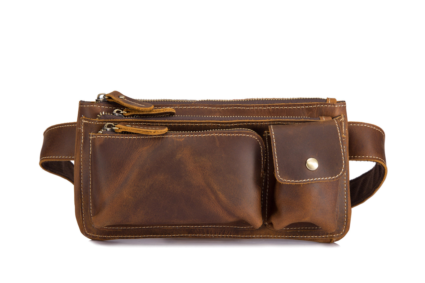 Men's Genuine Leather First Layer Cowhide Cashier Men's Waist Packs