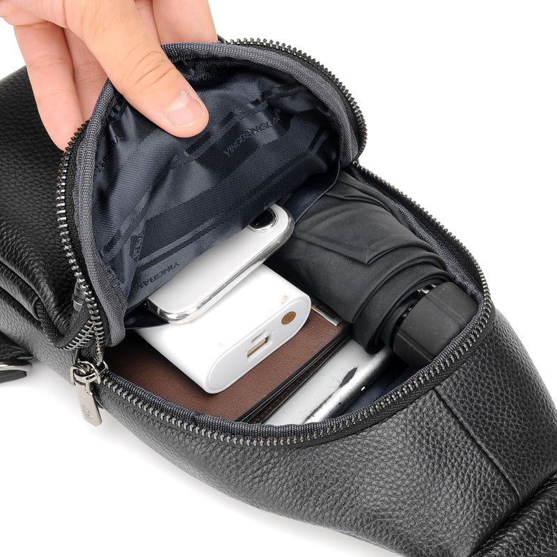Men's Elderly Leather First Layer Cowhide Business Bags