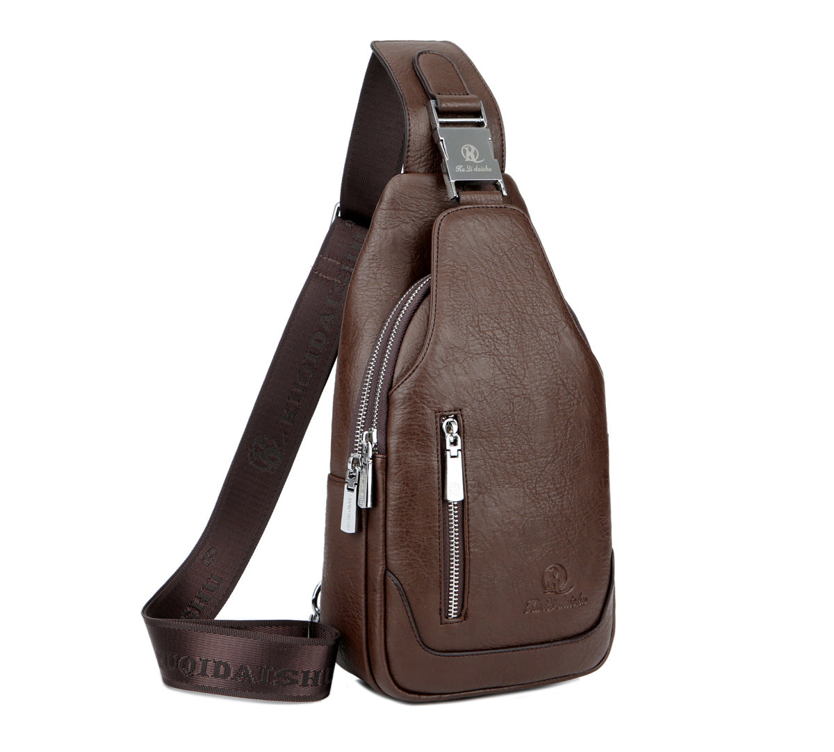 Men's Street Crazy Horse Leather Fashion Plus Men's Chest Bags