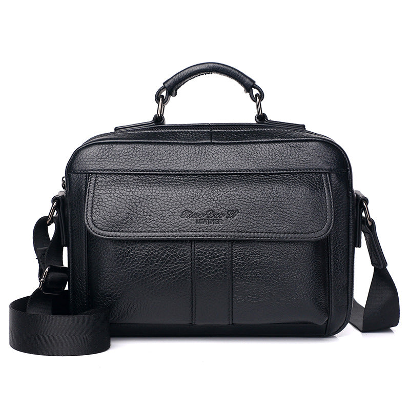 Men's Genuine Leather Trendy Layer Cowhide Portable Men's Messenger Bags