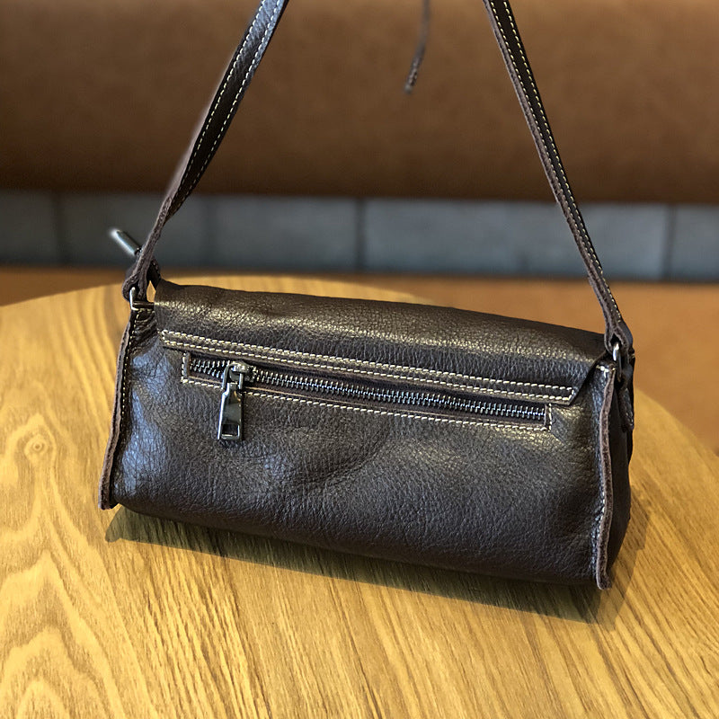 Women's Genuine Leather Korean Style Mori Closed Crossbody Bags