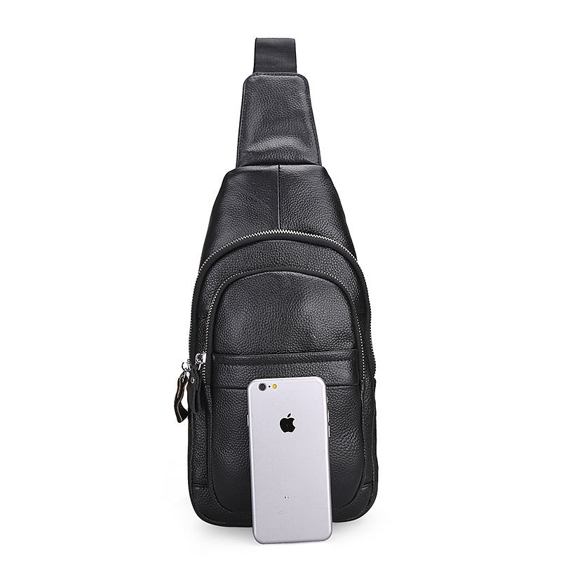 Men's Trendy Genuine Leather Korean Style First Men's Shoulder Bags