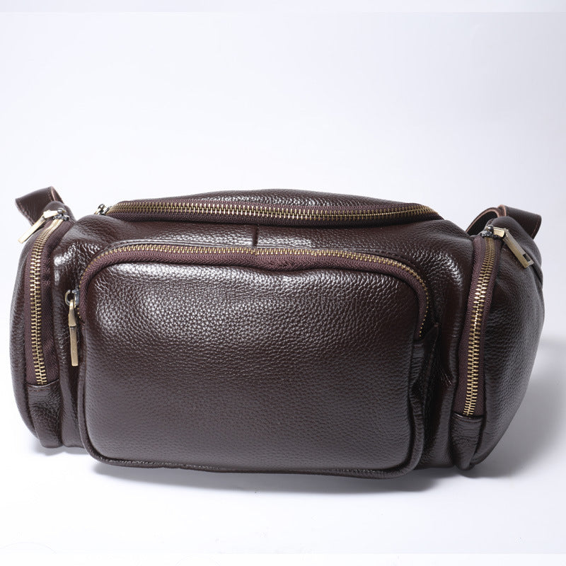 Men's Capacity Genuine Leather Leisure First Layer Men's Waist Packs
