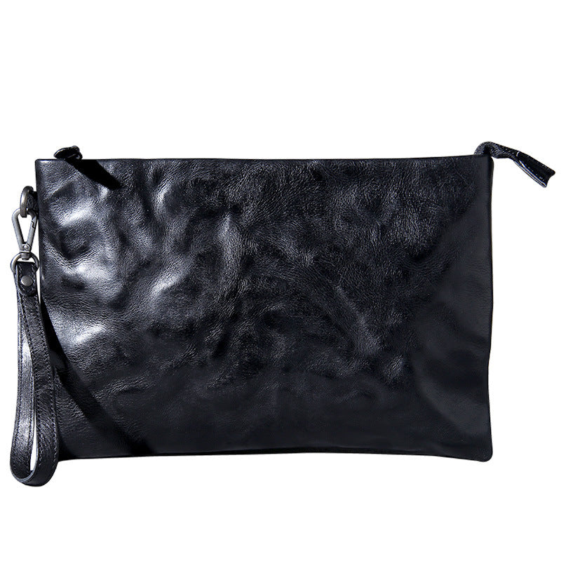Women's & Men's & Simple Retro First Layer Cowhide Men's Handbags