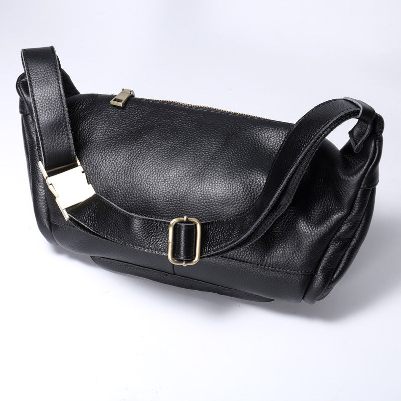 Men's Capacity Genuine Leather Leisure First Layer Men's Waist Packs