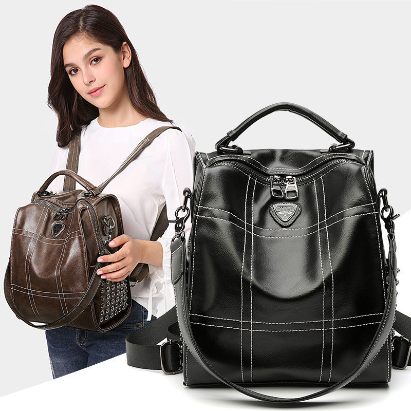 Women's Super Popular Soft Leather Vintage Korean Backpacks