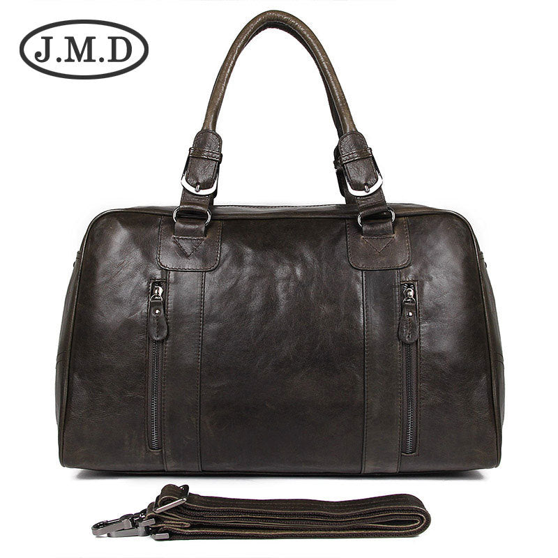 Men's Top Layer Oil Wax Skin Short Travel Bags