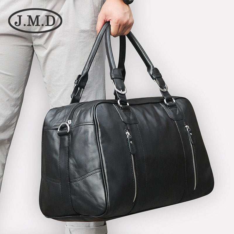 Men's Top Layer Oil Wax Skin Short Travel Bags