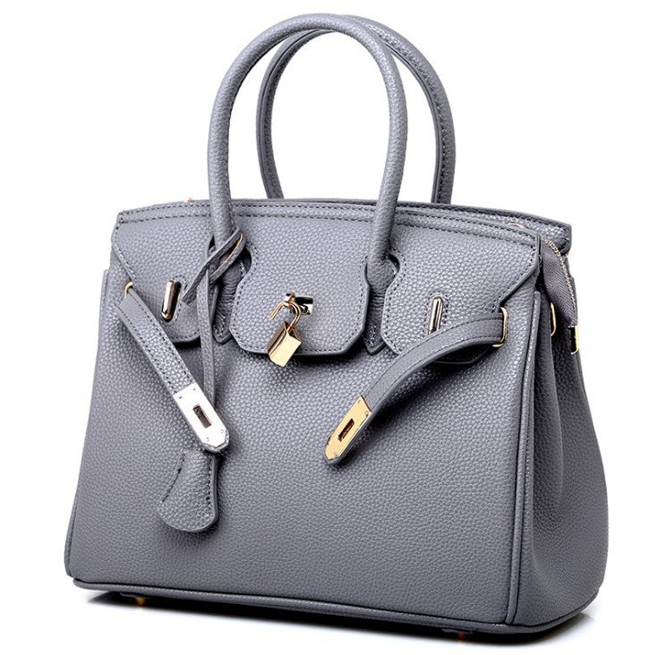 Women's Fashion Zipper Litchi Pattern One Shoulder Bags