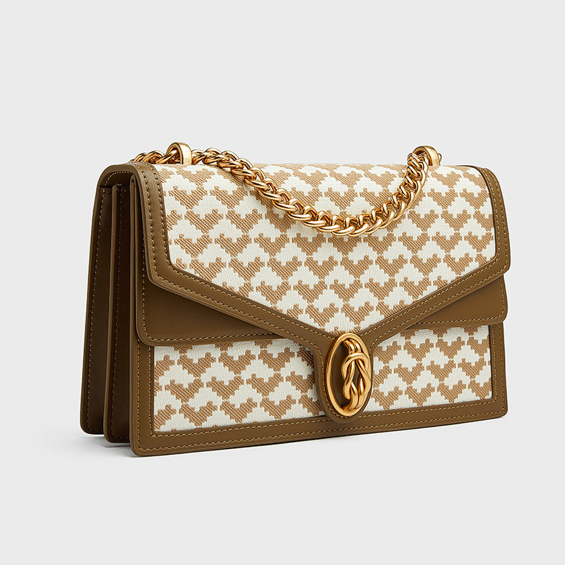 Women's Embroidered Underarm Chain Design High-grade Large Small Square Bags