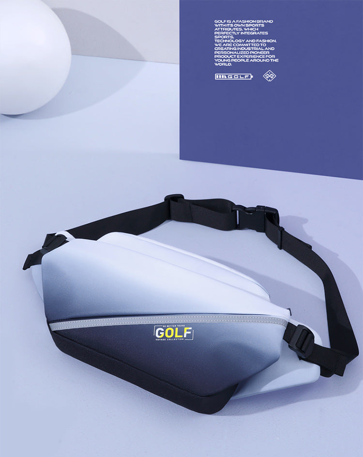 Men's Golf Fashion Color Contrast Gradient Waterproof Men's Chest Bags