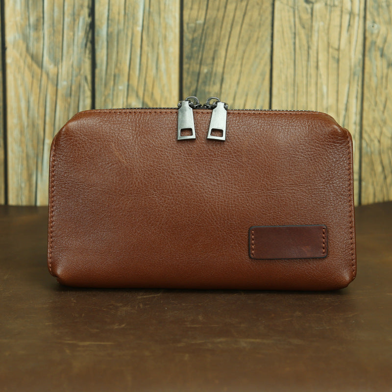 Men's Cow Leather Light Luxury Texture Clutch Fashion Men's Handbags
