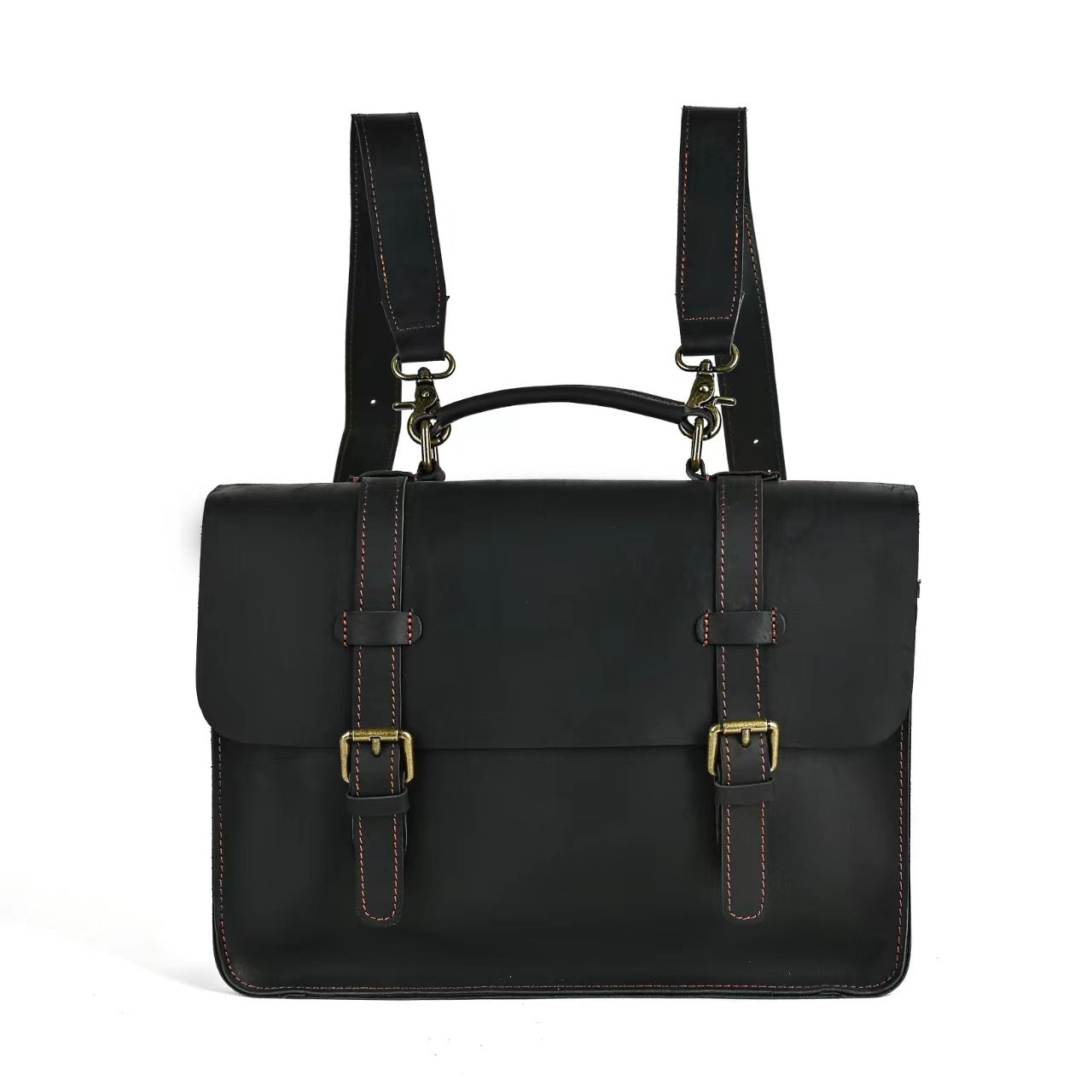 Men's Horse Leather Vintage Business First Layer Large Men's Briefcases
