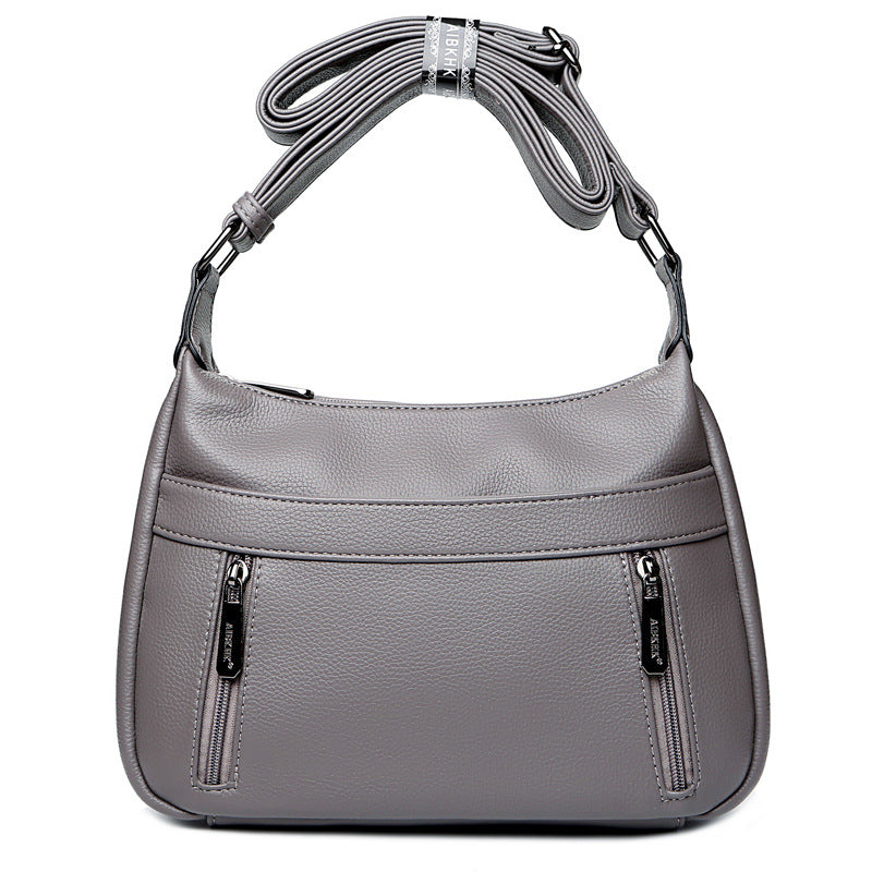 Women's Mother Double Main Soft Leather Large Crossbody Bags