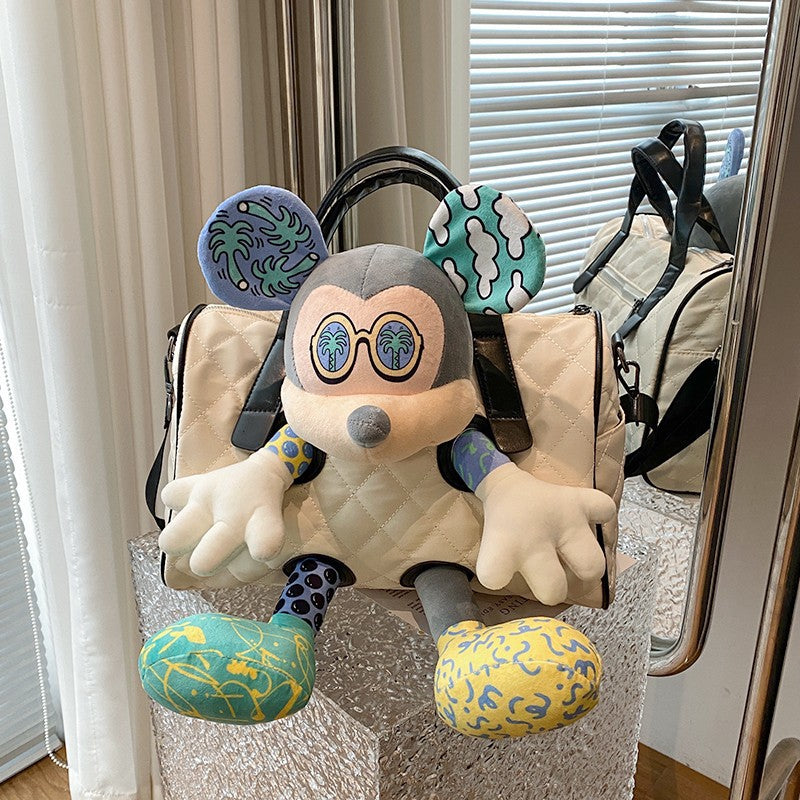 Women's Cartoon Doll Large Capacity Fashion Canvas Middle School Students' Schoolbags