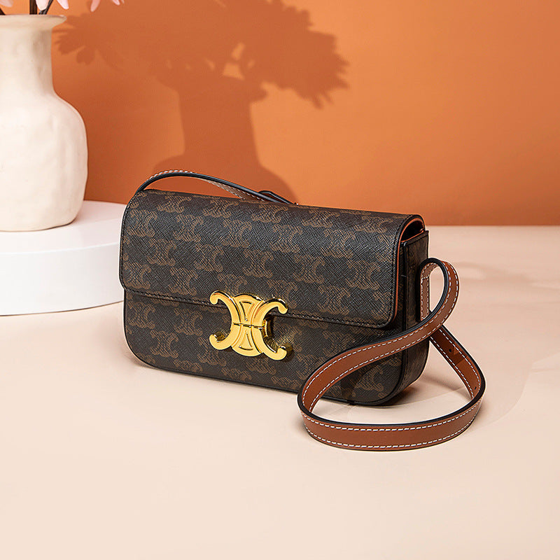 Women's Arc Old Pattern Cloth Printed Underarm Small Square Bags