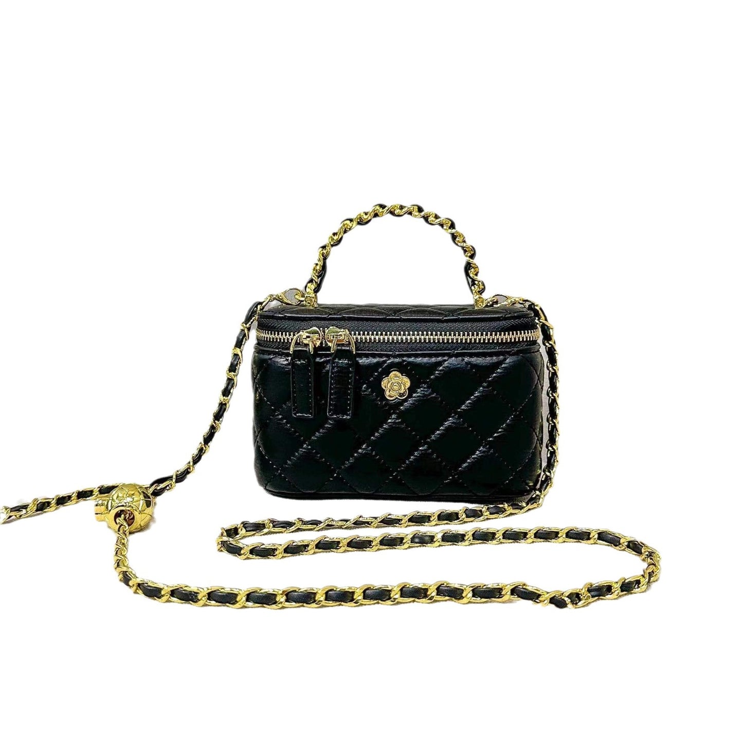 Women's Genuine Leather Classic Style Rhombus Chain Shoulder Bags
