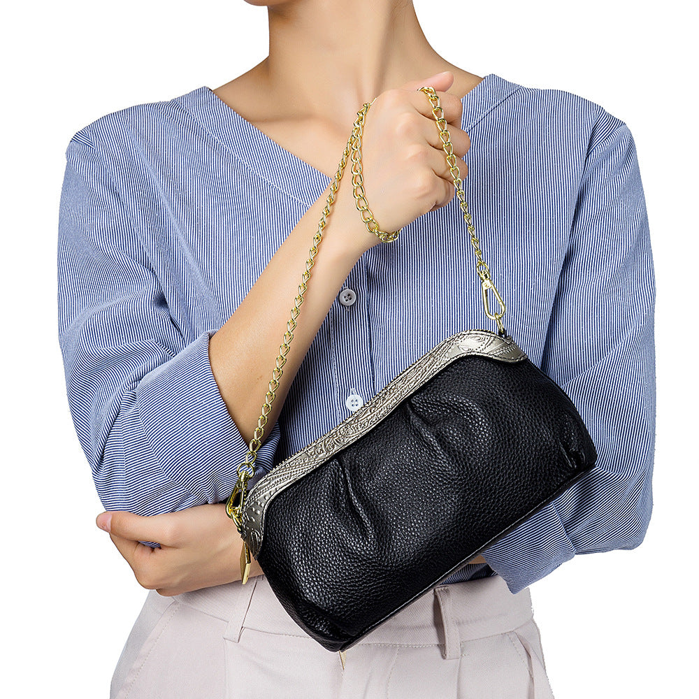 Women's Genuine Leather Cloud Fashion Red Bridal Dinner Crossbody Bags