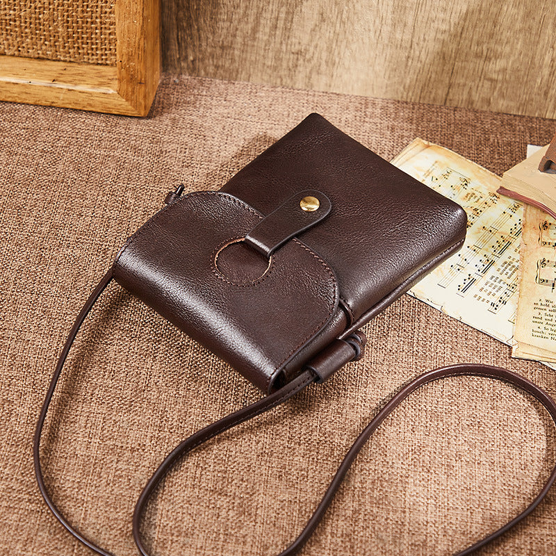 Retro First Layer Cowhide Cell Elegant Crossbody Bags