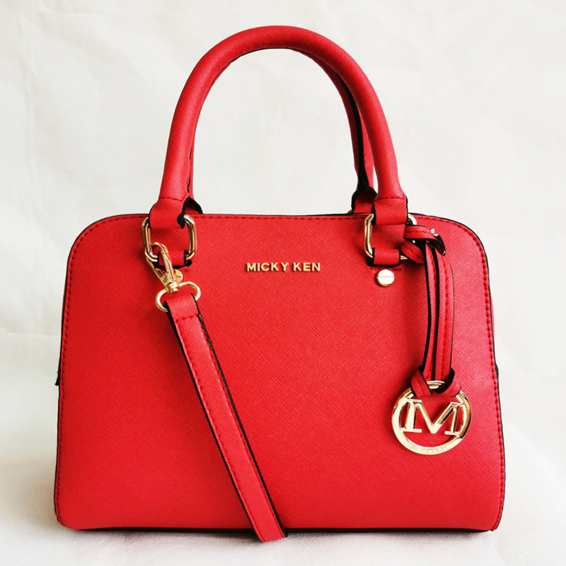 Women's Pillow Fashion Cross Pattern Leather Handbags