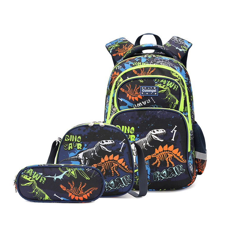 Boys Grade Stylish Lightweight Hu Ji Elementary School Students' Schoolbags