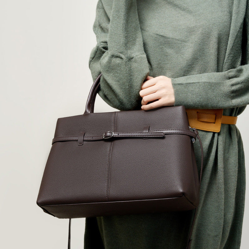 Women's High-grade Leather Large Capacity Commuter Crossbody Bags