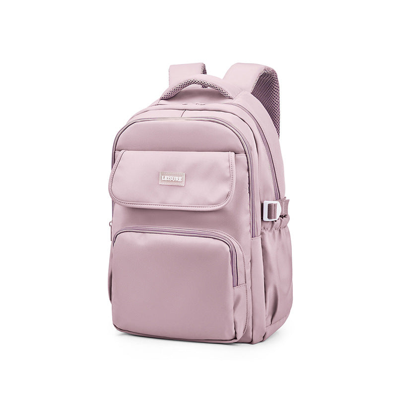 Men's Simple Large Capacity Burden Reduction Spine Middle School Students' Schoolbags