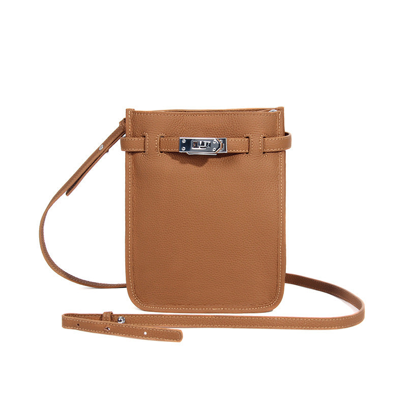 Women's First Layer Cowhide Large Capacity Simple Crossbody Bags
