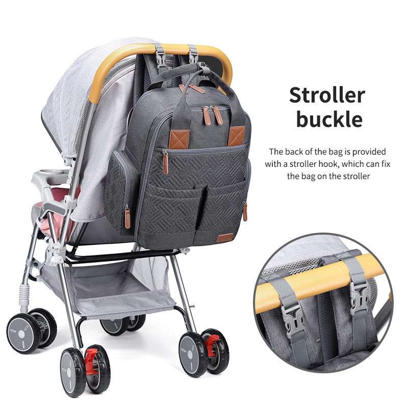 Large Capacity Embroidery Diaper Waterproof Portable Bags