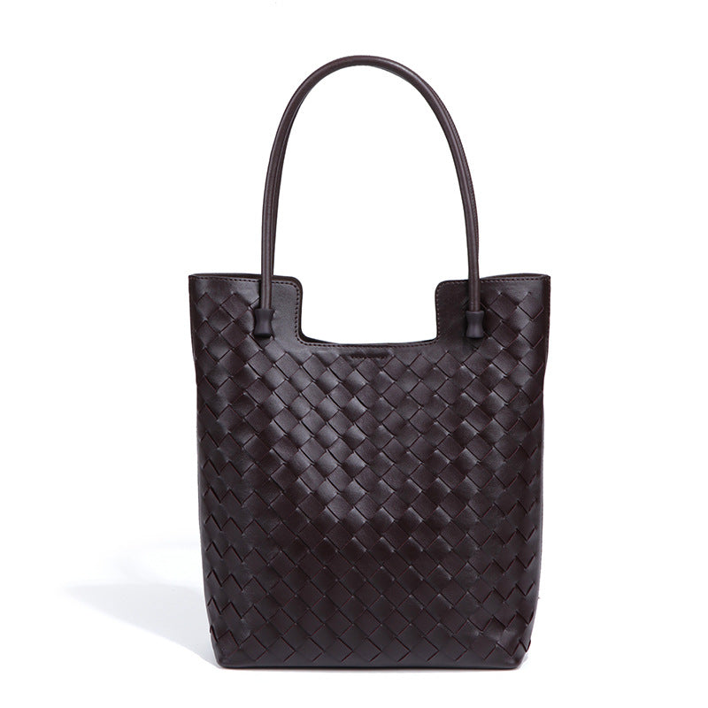 Women's Fashion Woven High-grade Super Soft Leather Tote Bags