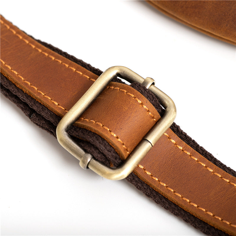 Men's Cowhide Leather Fashion Soft Trendy Sport Men's Waist Packs