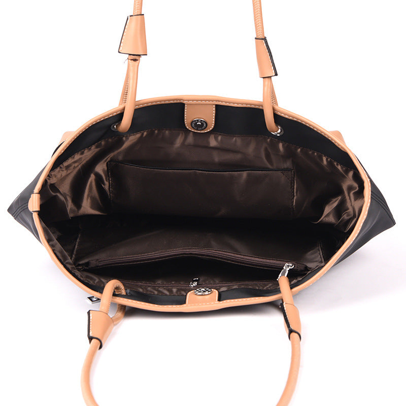 Women's Oxford Cloth With Leather Large Popular Shoulder Bags